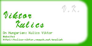 viktor kulics business card